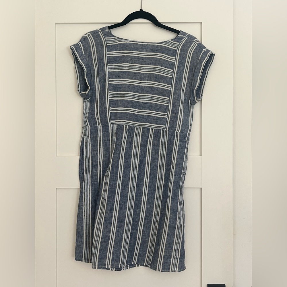 Caslon Navy and White Striped Dress
